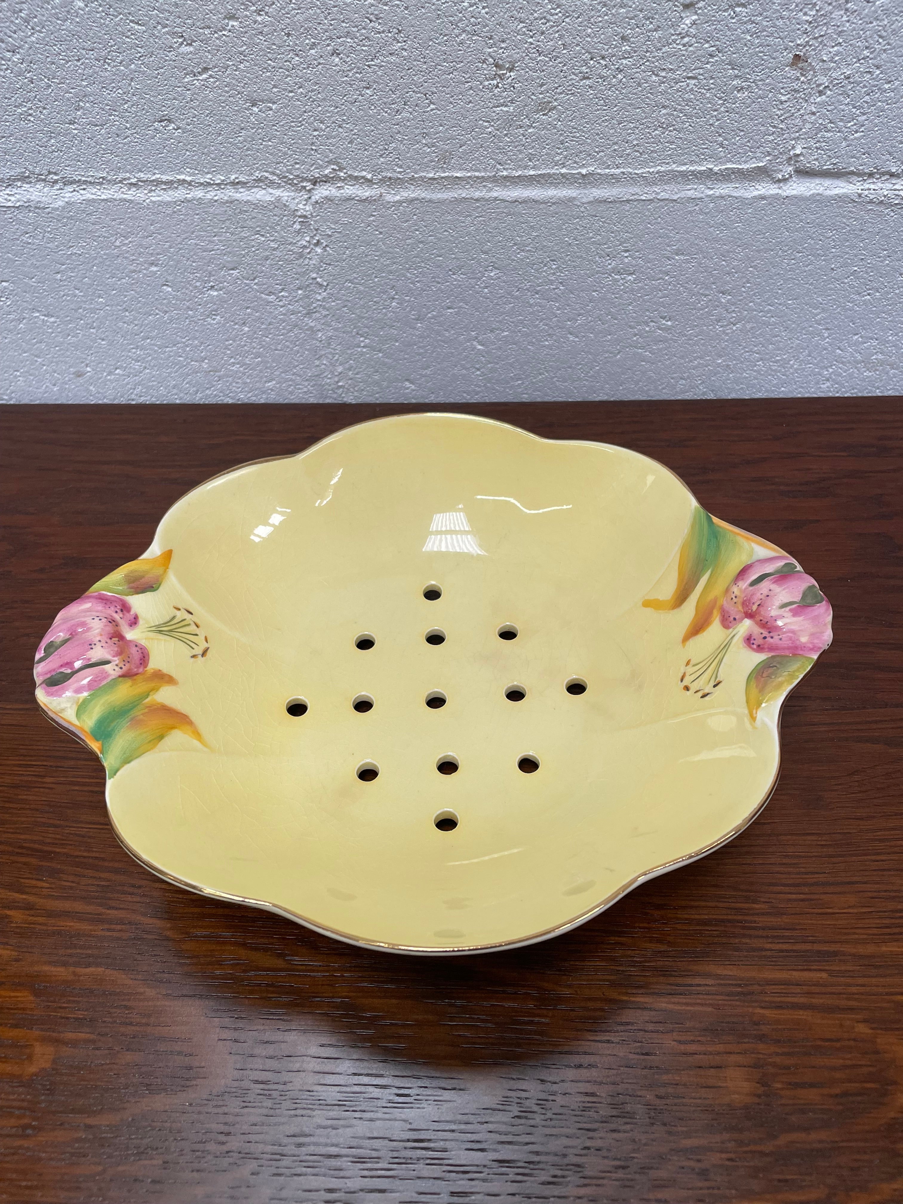 Royal Winton Petunia Draining Bowl | Antique & Vintage | Moonee Ponds Antiques | Australia Wide Delivery