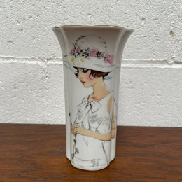 Lady Figure Fine China Vase