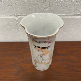 Lady Figure Fine China Vase