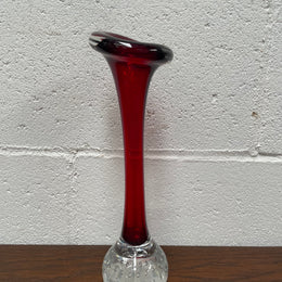 Lovely Murano ruby vase perfect for single roses . In good original condition with no chips.