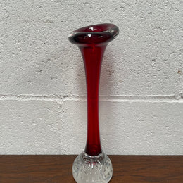 Lovely Murano ruby vase perfect for single roses . In good original condition with no chips.