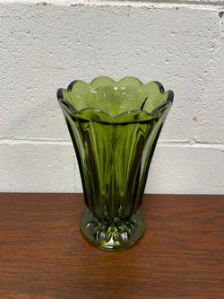 Vintage Glass Vase in a Fabulous Green Colour | Antique & Vintage | Moonee Ponds Antiques | Australia Wide Delivery