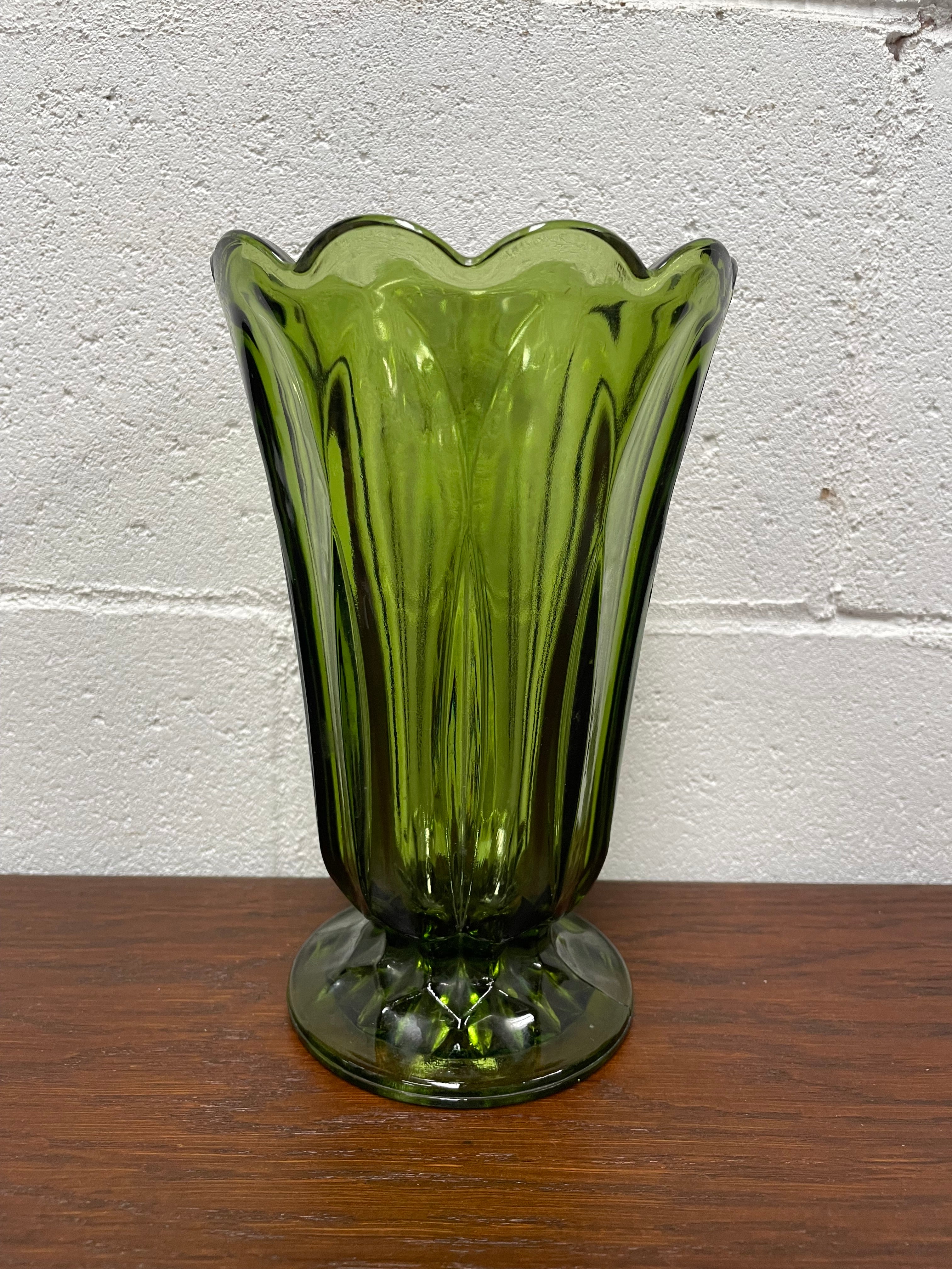 Vintage Glass Vase in a Fabulous Green Colour | Antique & Vintage | Moonee Ponds Antiques | Australia Wide Delivery