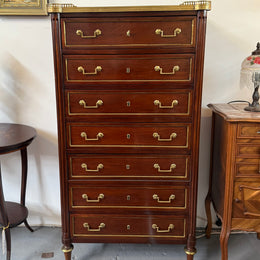 19th Century French Rosewood Louis XVI Style Semanier