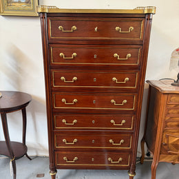 19th Century French Rosewood Louis XVI Style Semanier
