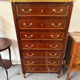 19th Century French Rosewood Louis XVI Style Semanier