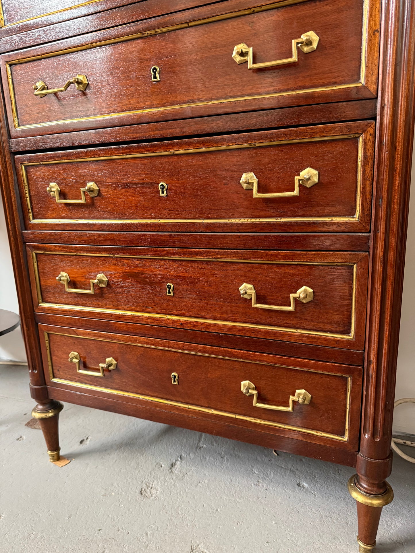 19th Century French Rosewood Louis XVI Style Semanier