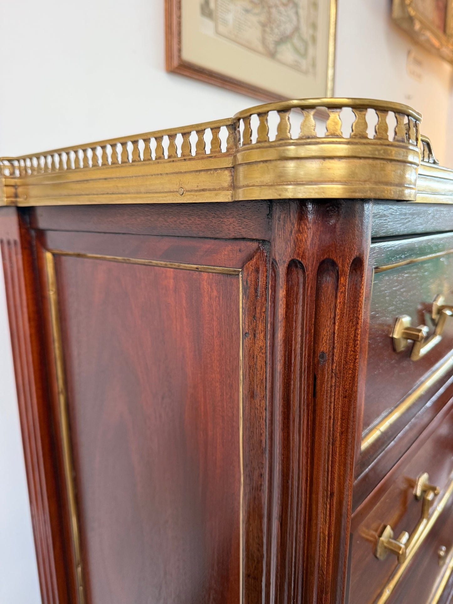 19th Century French Rosewood Louis XVI Style Semanier