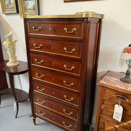 19th Century French Rosewood Louis XVI Style Semanier