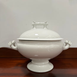 Antique Ironstone French Lidded Tureen 19th Century