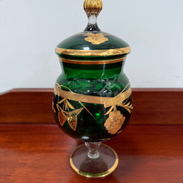 Vintage Bohemian Lidded Candy Jar