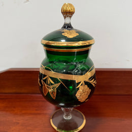 Vintage Bohemian Lidded Candy Jar