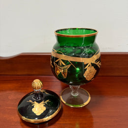 Vintage Bohemian Lidded Candy Jar