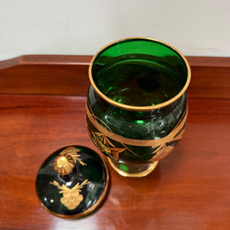 Vintage Bohemian Lidded Candy Jar