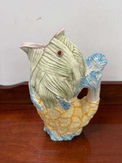 Vintage Hand Painted Italian Majolica Fish Gurgle Jug | Antique & Vintage | Moonee Ponds Antiques | Australia Wide Delivery