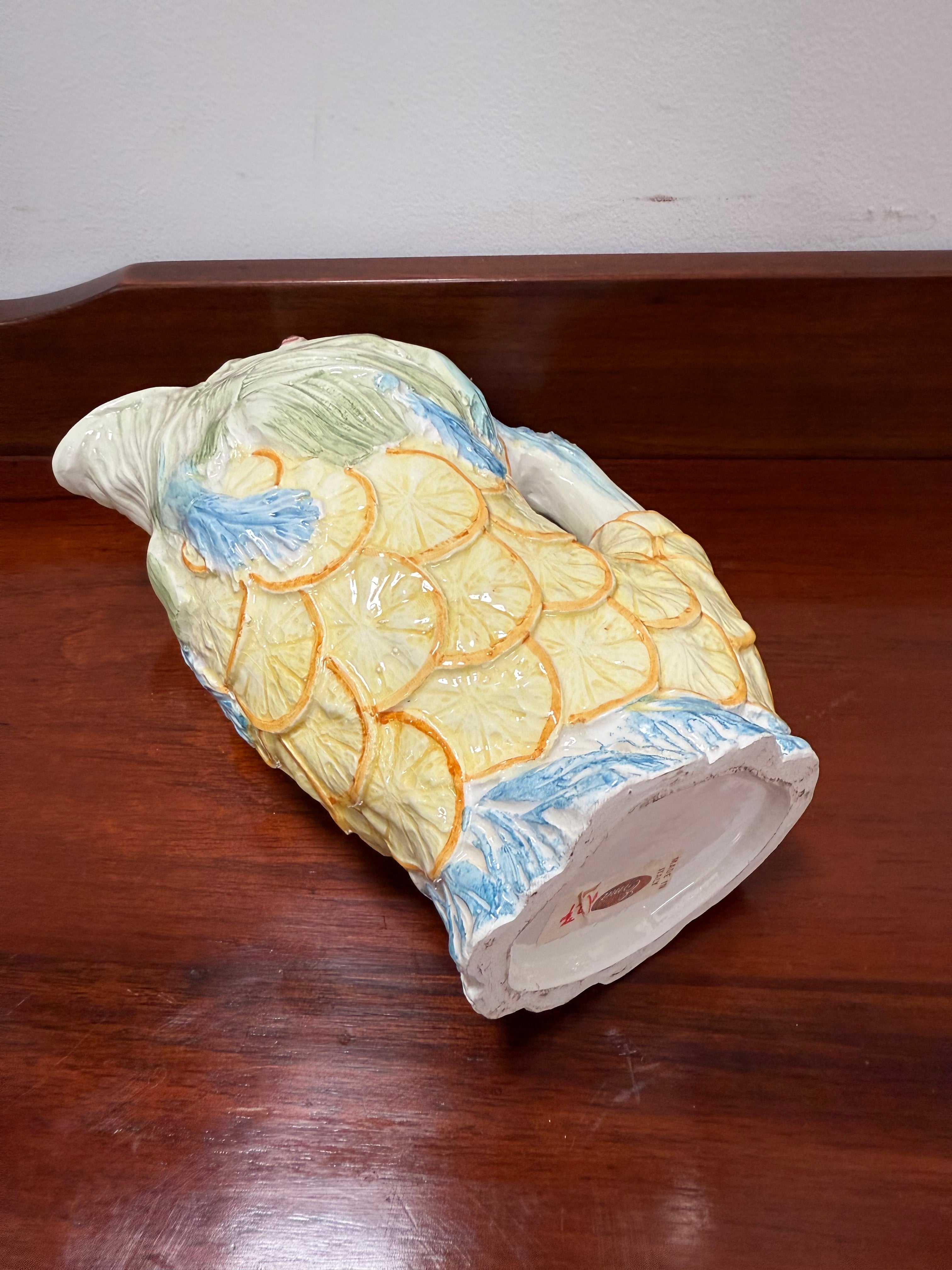 Vintage Hand Painted Italian Majolica Fish Gurgle Jug | Antique & Vintage | Moonee Ponds Antiques | Australia Wide Delivery