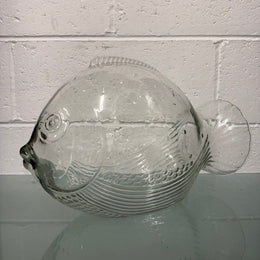 Vintage Hand Blown Glass Fish Terrarium/Candy Jar