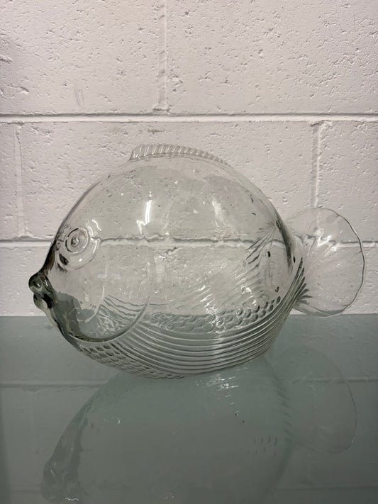 Vintage Hand Blown Glass Fish Terrarium/Candy Jar