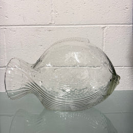 Vintage Hand Blown Glass Fish Terrarium/Candy Jar