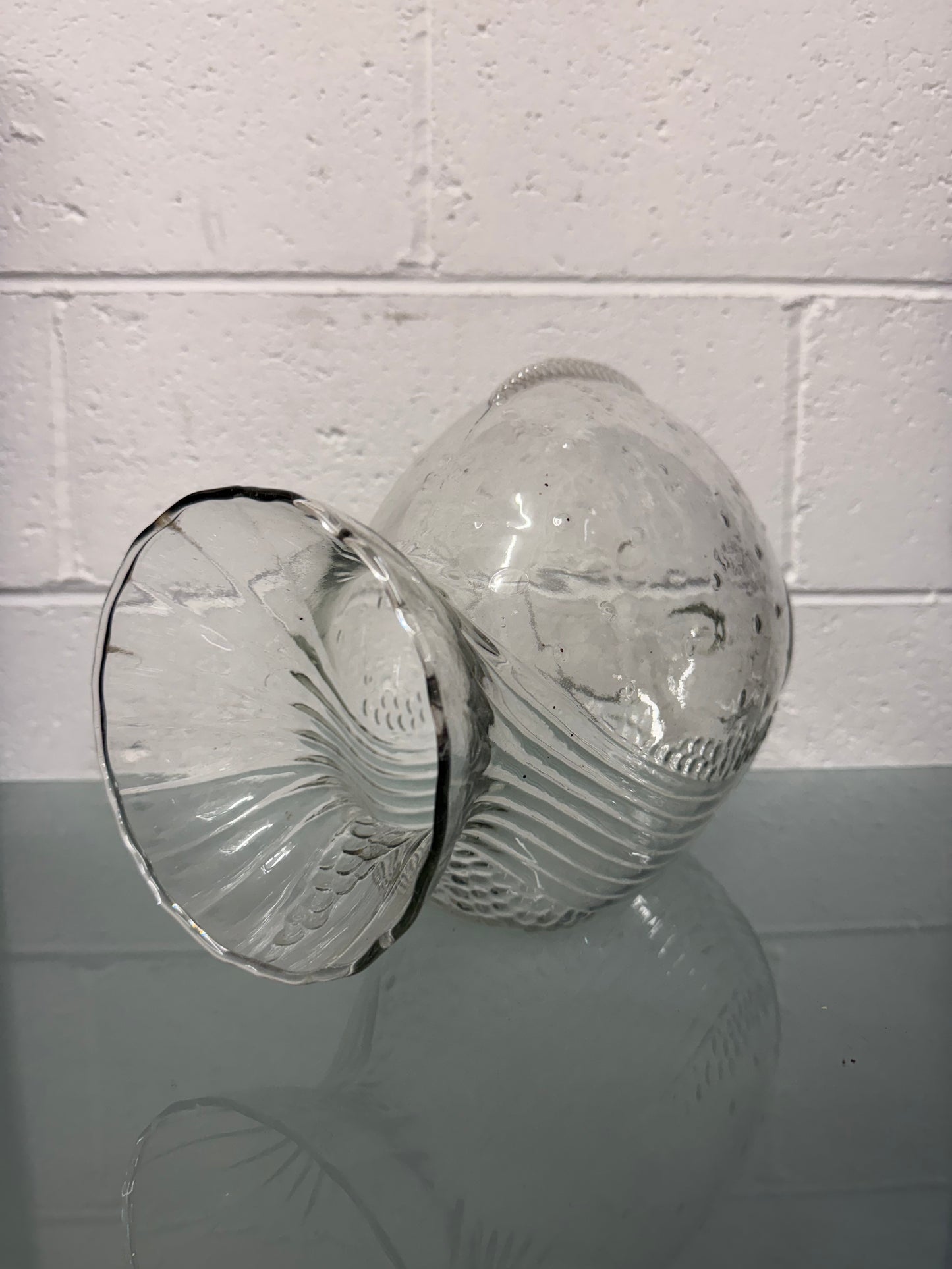 Vintage Hand Blown Glass Fish Terrarium/Candy Jar