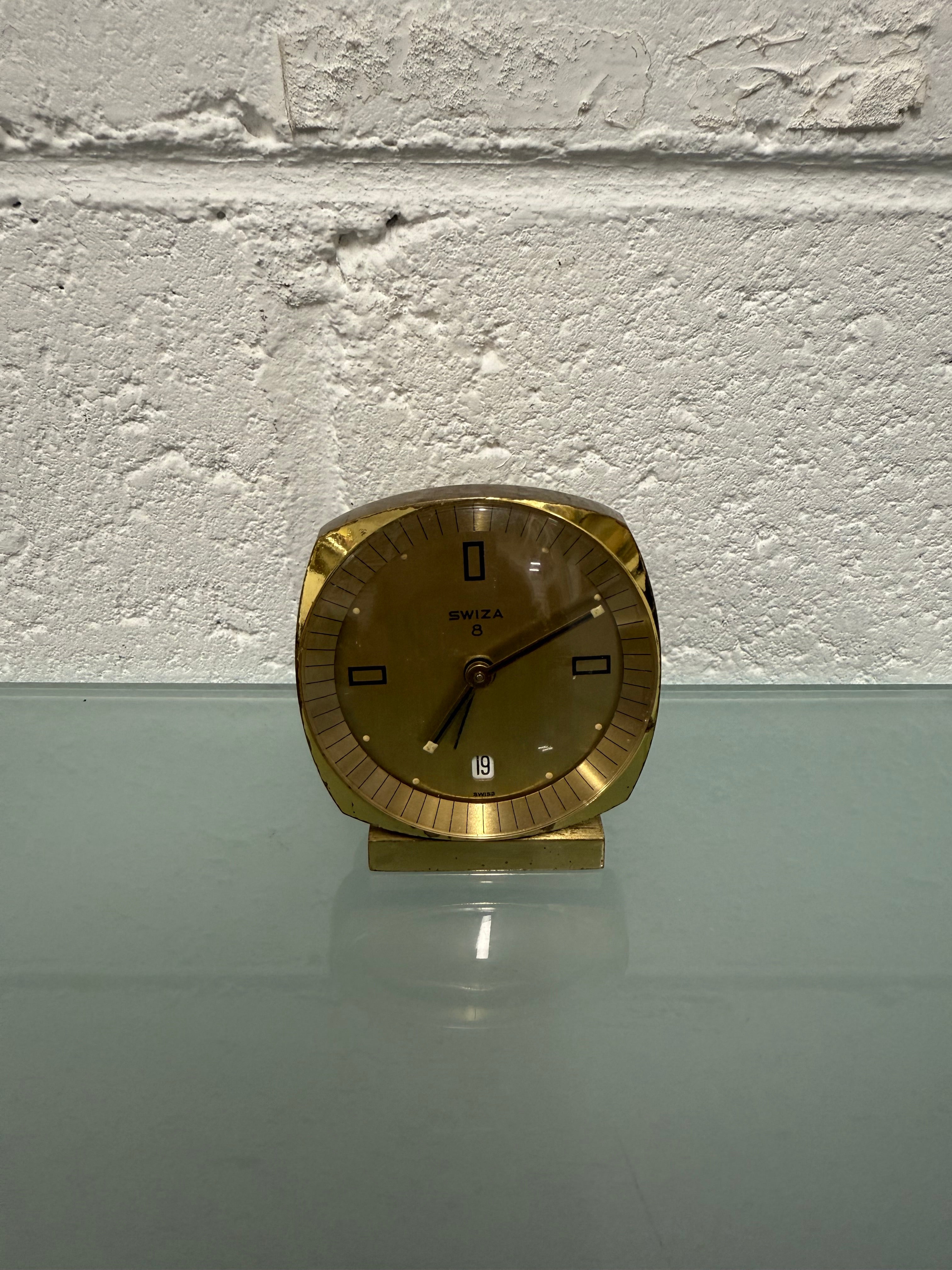 Vintage Swiza Desk Clock | Antique & Vintage | Moonee Ponds Antiques | Australia Wide Delivery
