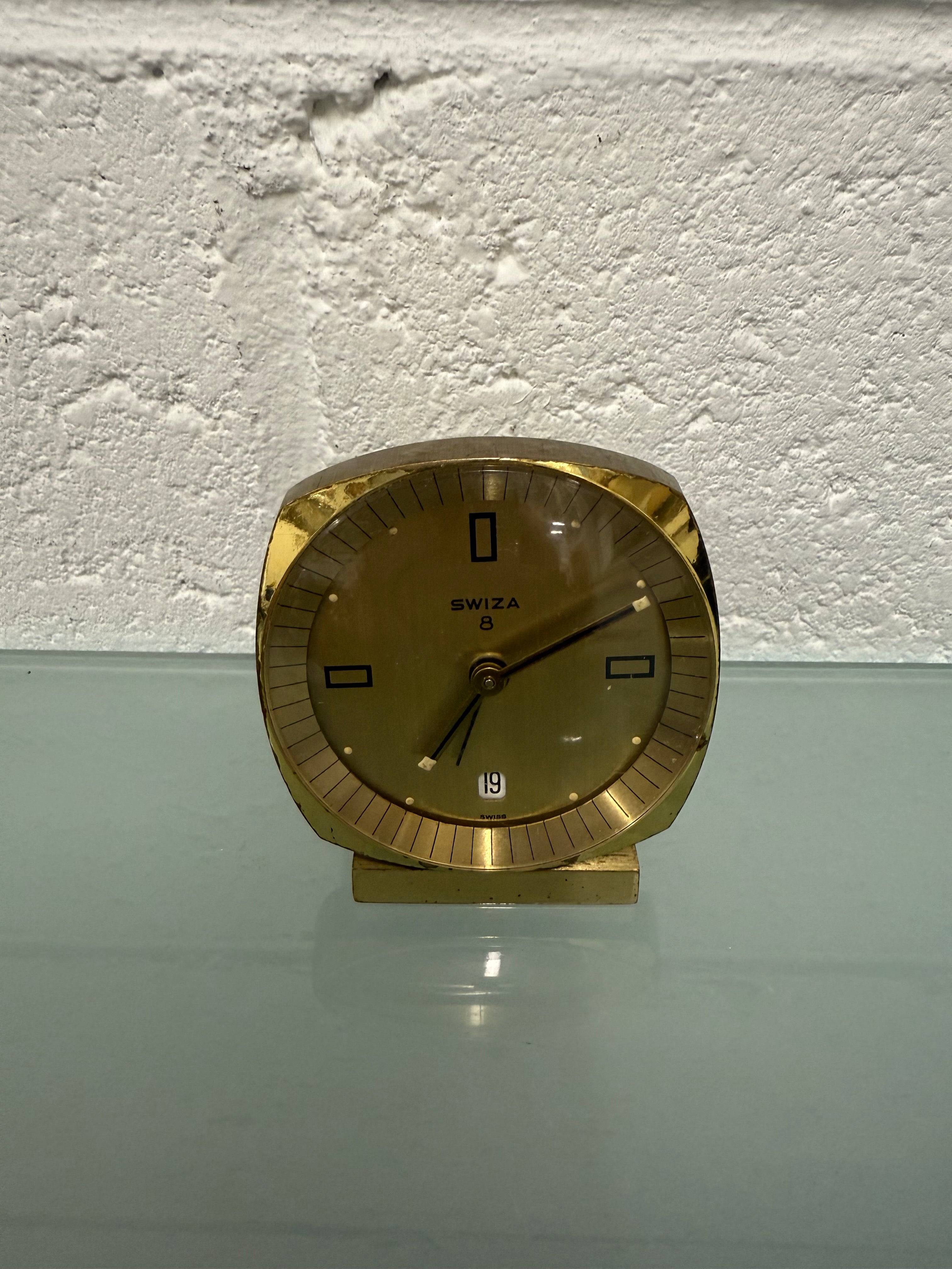 Vintage Swiza Desk Clock | Antique & Vintage | Moonee Ponds Antiques | Australia Wide Delivery