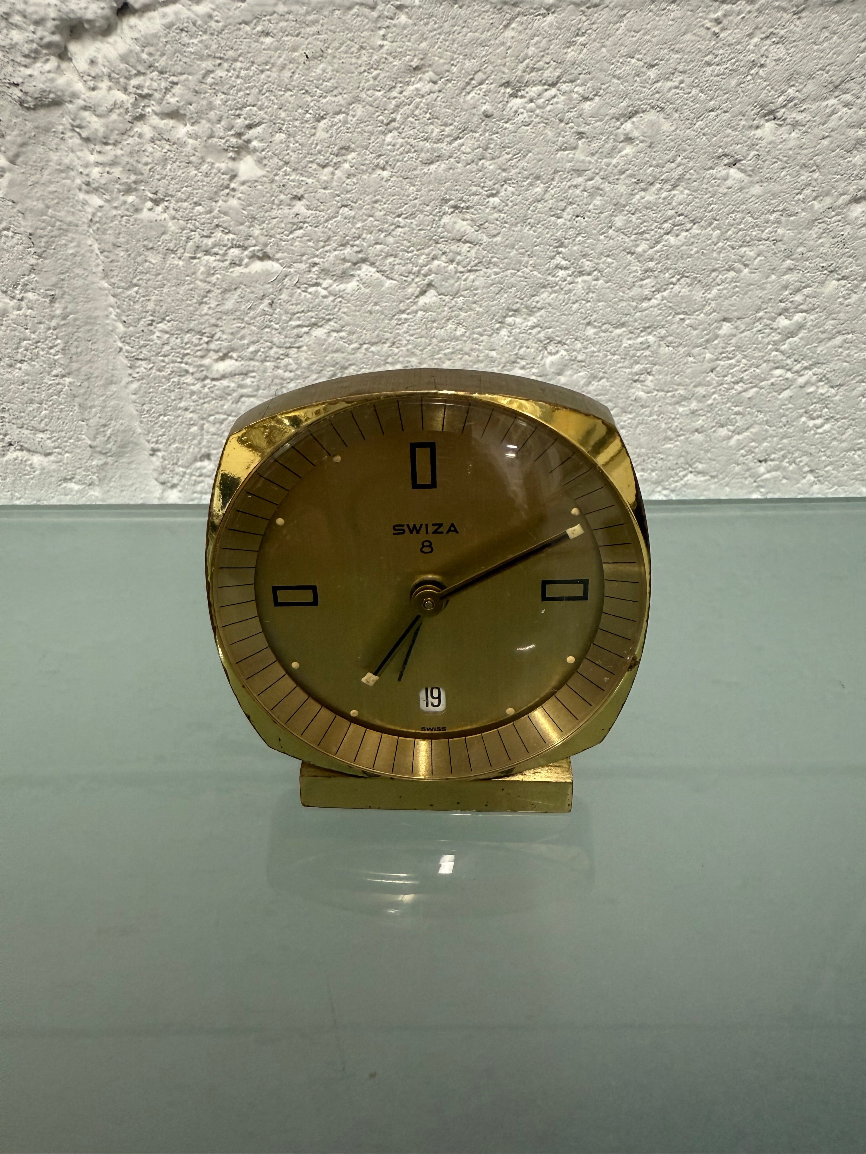 Vintage Swiza Desk Clock | Antique & Vintage | Moonee Ponds Antiques | Australia Wide Delivery