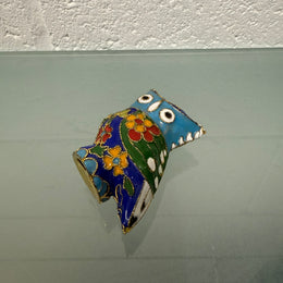 Vintage Cloisonne Enamel Owl