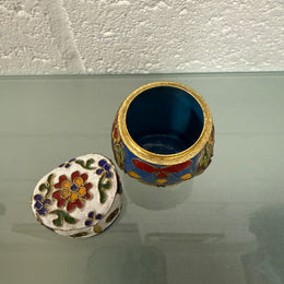 Vintage Cloisonne Owl Trinket Holder