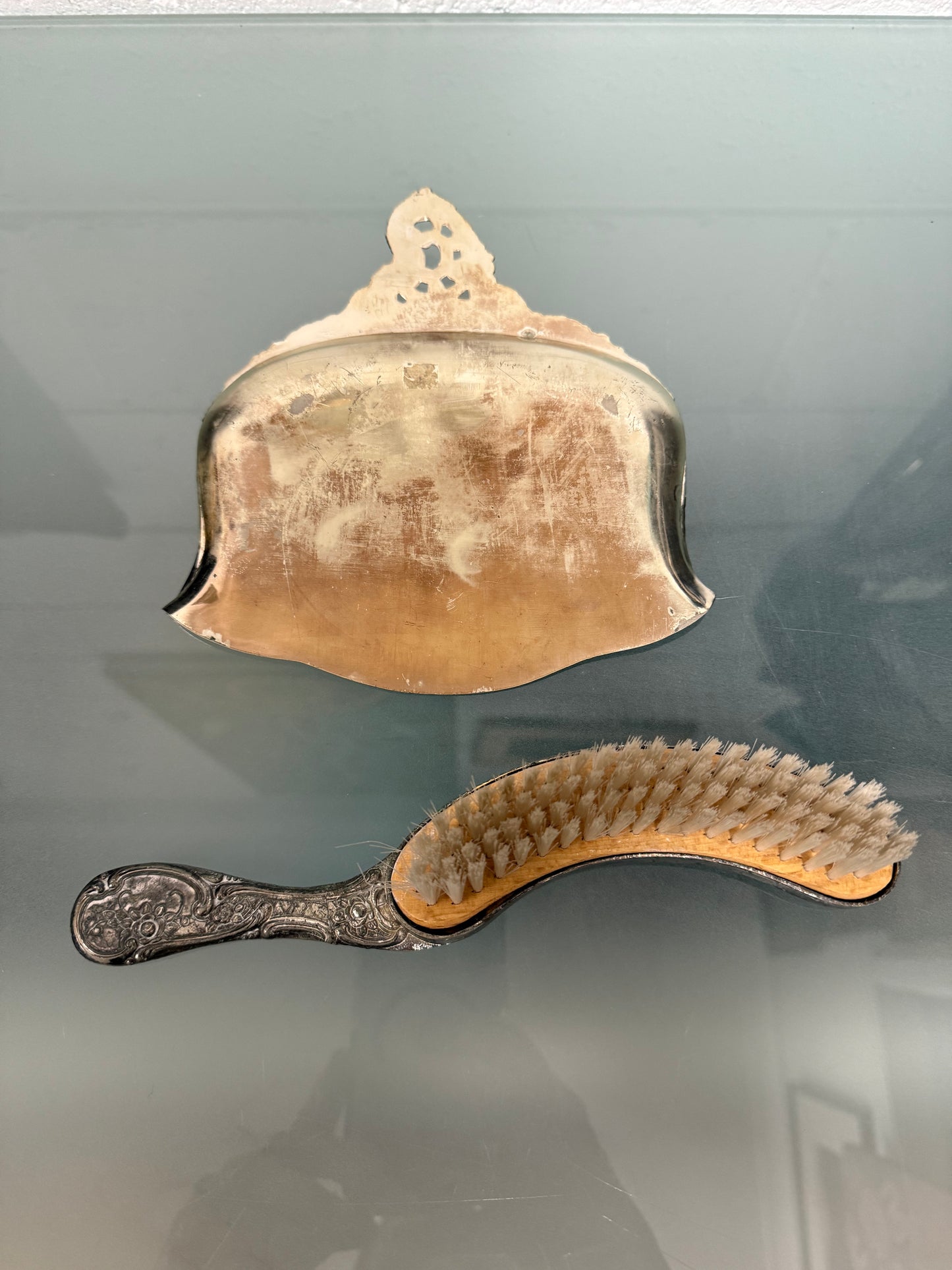 Vintage Table Crumb Brush and Tray