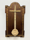 Antique Hand Carved Crucifix / Font On Walnut Back | Antique & Vintage | Moonee Ponds Antiques | Australia Wide Delivery