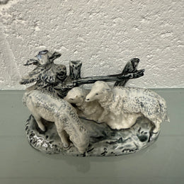 Vintage Signed Sheep Sculpture