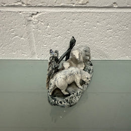 Vintage Signed Sheep Sculpture