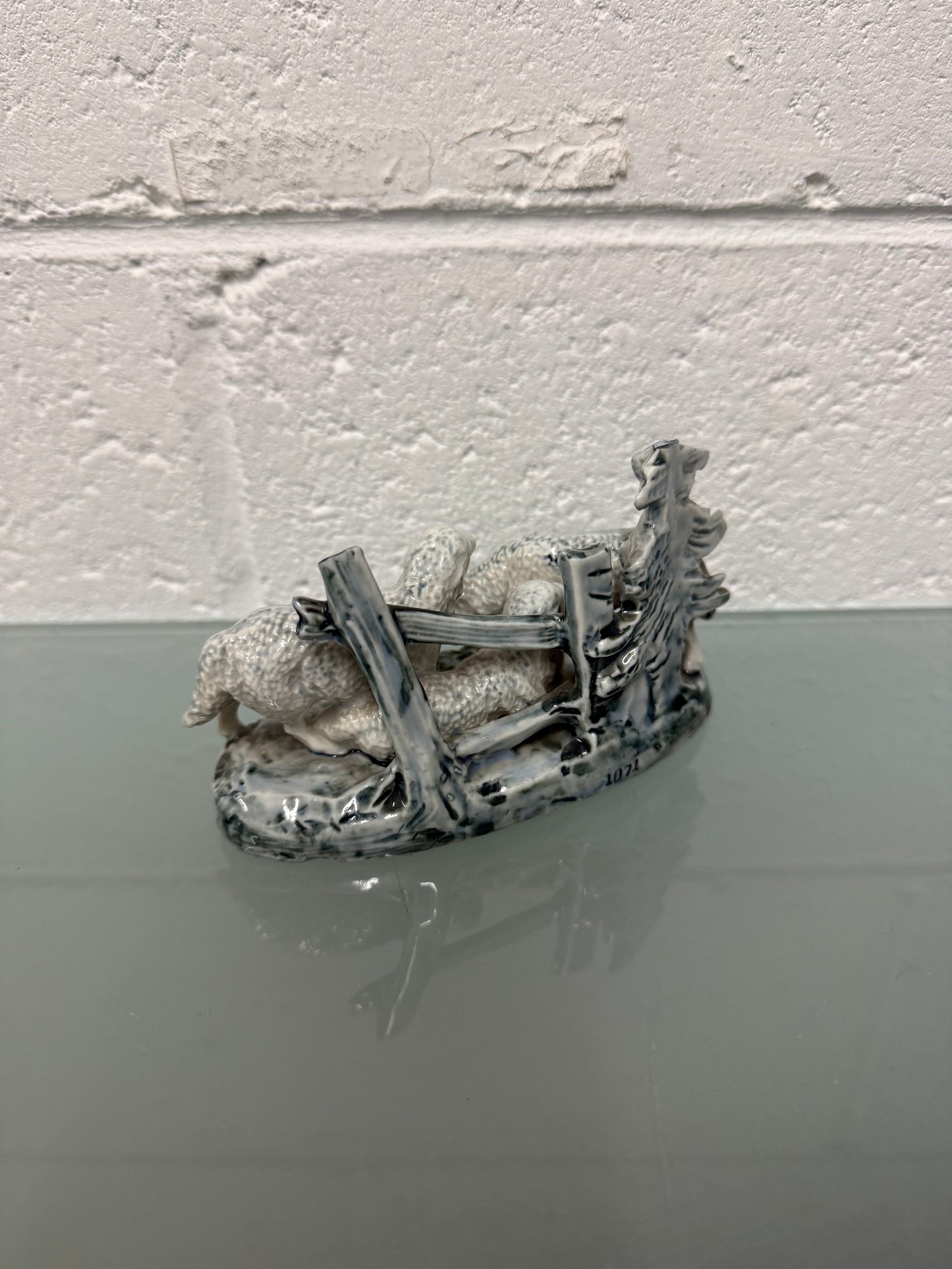 Vintage Signed Sheep Sculpture