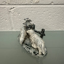 Vintage Signed Sheep Sculpture