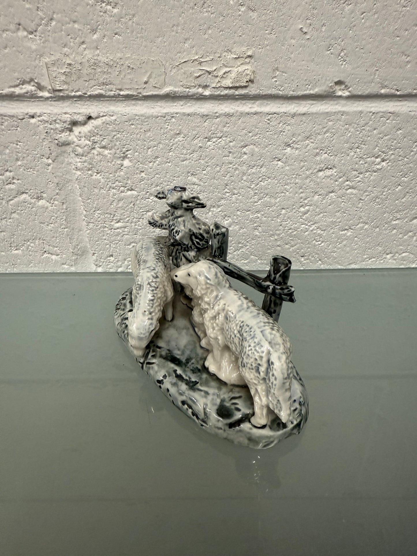 Vintage Signed Sheep Sculpture