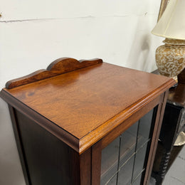 Australian Blackwood Display Cabinet with Leadlight Glass