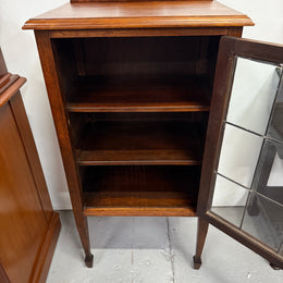 Australian Blackwood Display Cabinet with Leadlight Glass