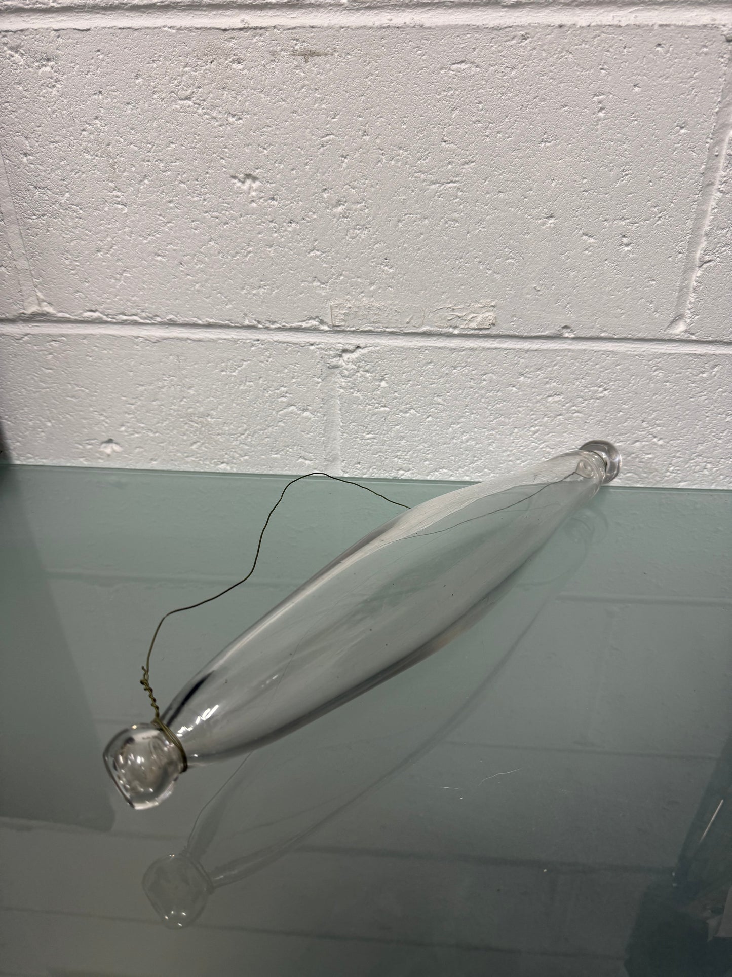 Vintage Clear Glass Rolling Pin