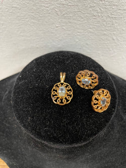 Lovely Vintage Gold Filled Pendant & Earrings Set | Antique & Vintage | Moonee Ponds Antiques | Australia Wide Delivery