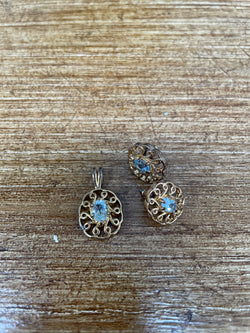 Lovely Vintage Gold Filled Pendant & Earrings Set | Antique & Vintage | Moonee Ponds Antiques | Australia Wide Delivery