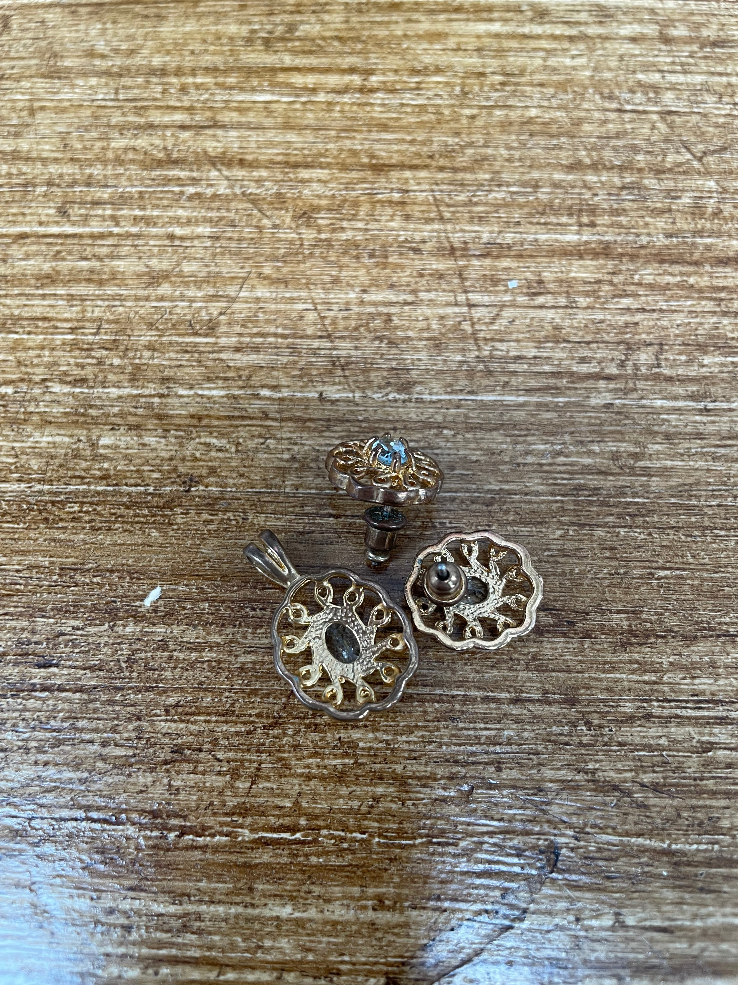 Lovely Vintage Gold Filled Pendant & Earrings Set | Antique & Vintage | Moonee Ponds Antiques | Australia Wide Delivery