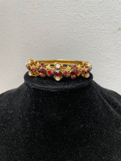 Collectable Florenza New York Gold Tone Garments & Moonstone Bracelet | Antique & Vintage | Moonee Ponds Antiques | Australia Wide Delivery