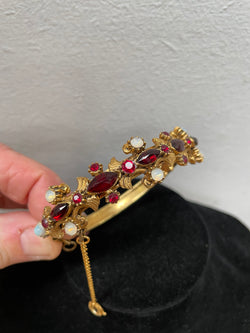 Collectable Florenza New York Gold Tone Garments & Moonstone Bracelet | Antique & Vintage | Moonee Ponds Antiques | Australia Wide Delivery