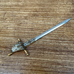 Vintage Spanish Silvered Sword Letter Opener