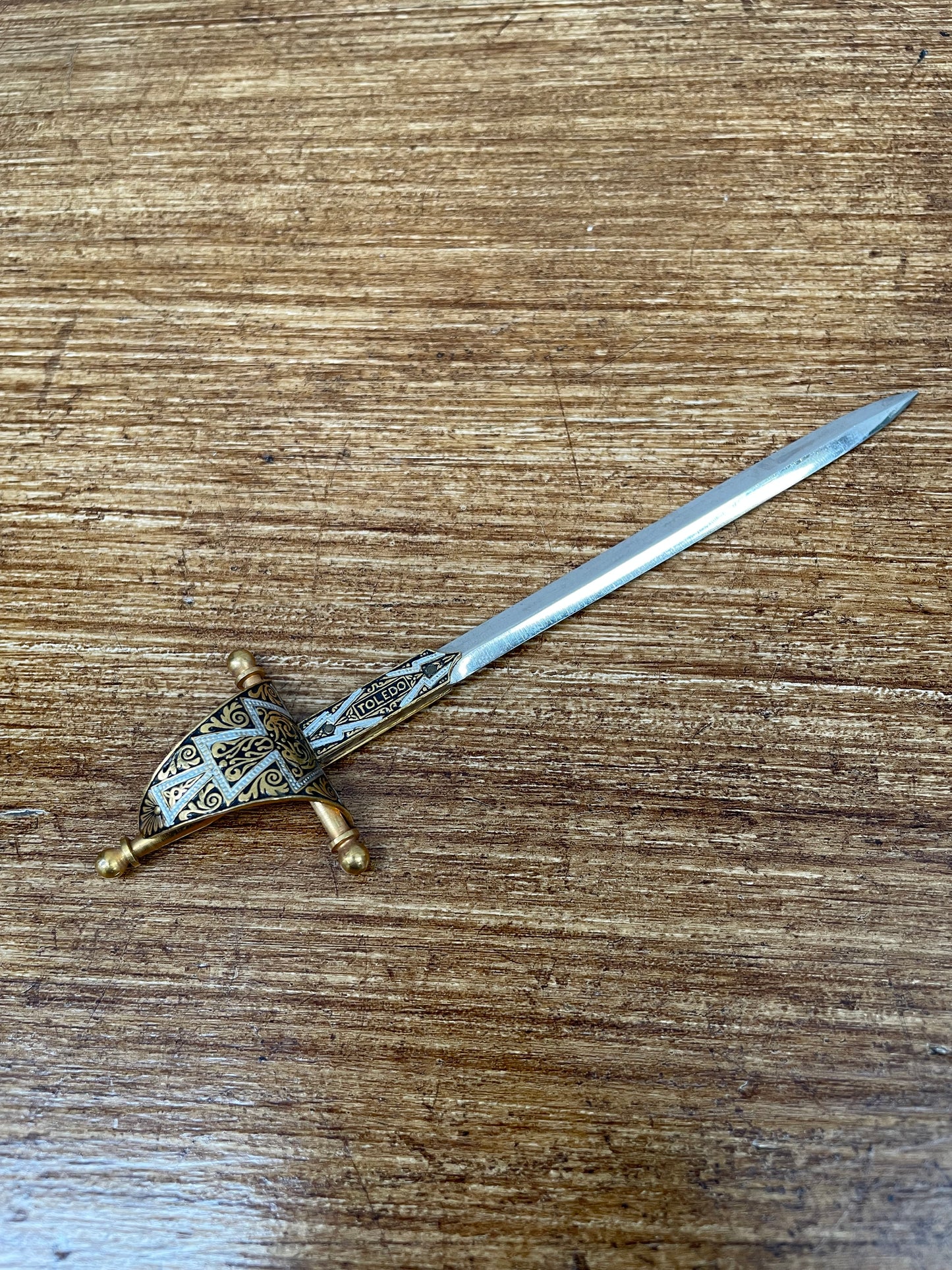 Vintage Spanish Silvered Sword Letter Opener