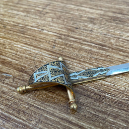 Vintage Spanish Silvered Sword Letter Opener