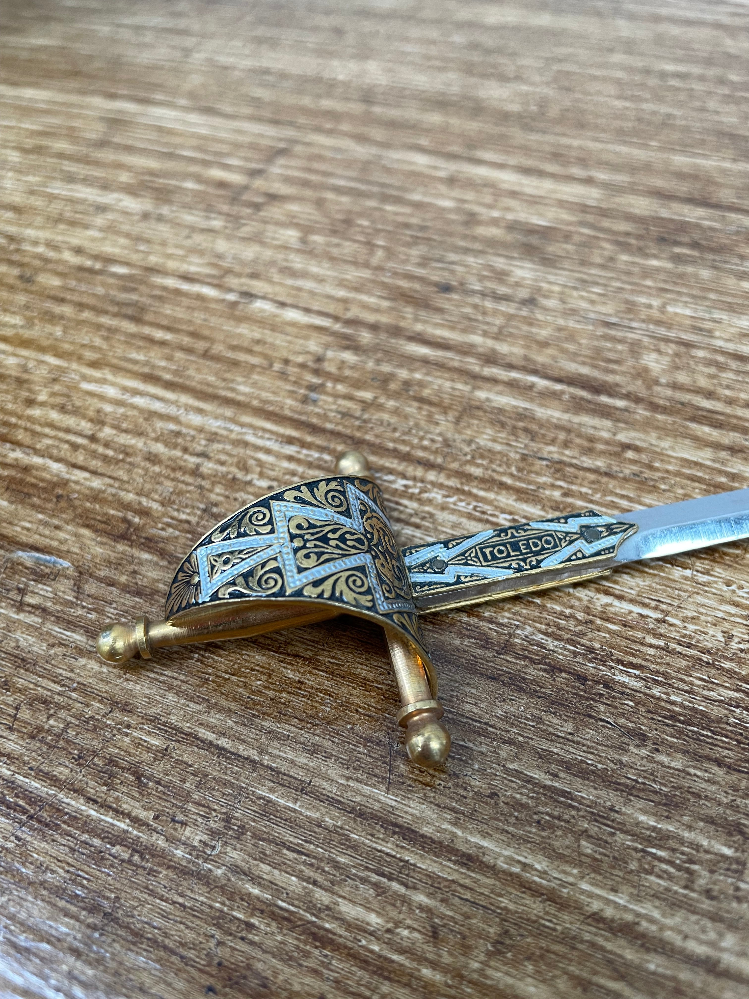 Vintage Spanish Silvered Sword Letter Opener | Antique & Vintage | Moonee Ponds Antiques | Australia Wide Delivery