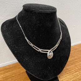 Stunning Vintage Sterling Silver Marcasite Choker Necklace