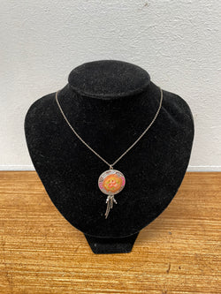 Vintage "Pilgrim" Danish Design Floral Enamel Pendant & Chain | Antique & Vintage | Moonee Ponds Antiques | Australia Wide Delivery